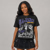 Lakers 4s DopeSkill Oversize Print T-Shirt No Money No Lust Graphic