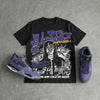 Lakers 4s DopeSkill Oversize Print T-Shirt No Money No Lust Graphic