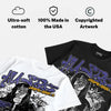Lakers 4s DopeSkill Oversize Print T-Shirt No Money No Lust Graphic