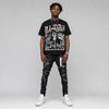 Medium Soft Pink 4s DopeSkill Oversize Print T-Shirt No Money No Lust Graphic