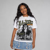 Olive 5s DopeSkill Oversize Print T-Shirt No Money No Lust Graphic