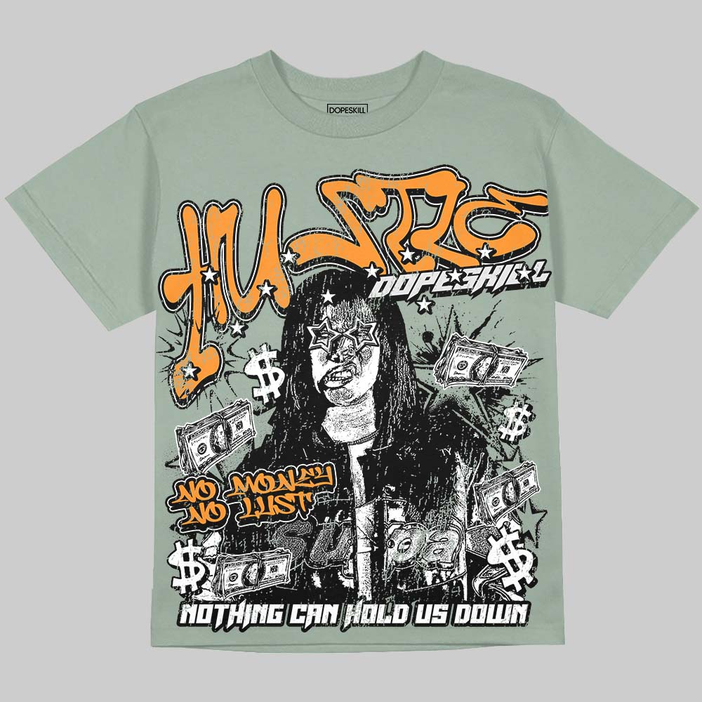 Jordan 5 Olive DopeSkill Oversize Print T-Shirt No Money No Lust Graphic Streetwear - Bay
