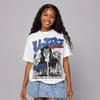 Rare Air 4s DopeSkill Oversize Print T-Shirt No Money No Lust Graphic