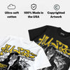 Black Tour Yellow AJ 4 Thunder DopeSkill Oversize Print T-Shirt No Money No Lust Graphic