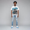 UNC 11s DopeSkill Oversize Print T-Shirt No Money No Lust Graphic