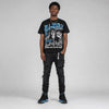 University Blue 14s DopeSkill Oversize Print T-Shirt No Money No Lust Graphic