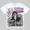 Dunk Triple Pink DopeSkill Oversize Print T-Shirt No Money No Lust Graphic Streetwear - WHite