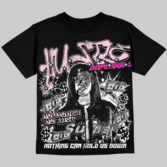 Dunk Triple Pink DopeSkill Oversize Print T-Shirt No Money No Lust Graphic Streetwear - Black