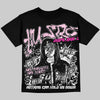 Dunk Triple Pink DopeSkill Oversize Print T-Shirt No Money No Lust Graphic Streetwear - Black