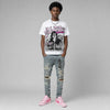 Triple Pink Dunk DopeSkill Oversize Print T-Shirt No Money No Lust Graphic