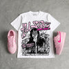 Triple Pink Dunk DopeSkill Oversize Print T-Shirt No Money No Lust Graphic