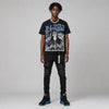 Aqua 8s DopeSkill Oversize Print T-Shirt No Money No Lust Graphic