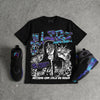 Aqua 8s DopeSkill Oversize Print T-Shirt No Money No Lust Graphic
