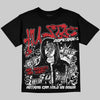 Jordan 12 Bloodline DopeSkill Oversize Print T-Shirt No Money No Lust Graphic Streetwear - Black