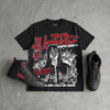 Bloodline 12s DopeSkill Oversize Print T-Shirt No Money No Lust Graphic