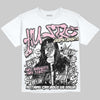 Jordan 4 Iced Carmine DopeSkill Oversize Print T-Shirt No Money No Lust Graphic Streetwear - White