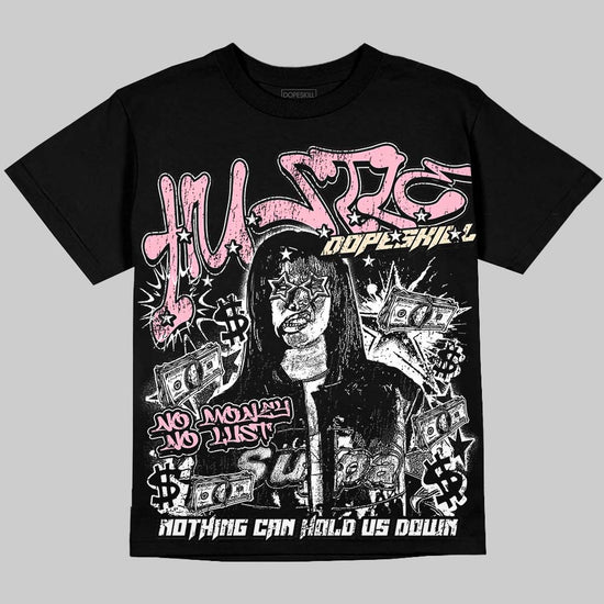 Jordan 4 Iced Carmine DopeSkill Oversize Print T-Shirt No Money No Lust Graphic Streetwear - Black