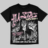 Jordan 4 Iced Carmine DopeSkill Oversize Print T-Shirt No Money No Lust Graphic Streetwear - Black