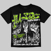 Max 95 Big Bubble Neon Yellow DopeSkill Oversize Print T-Shirt No Money No Lust Graphic Streetwear - Black