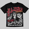 Jordan 5 Sunset DopeSkill Oversize Print T-Shirt No Money No Lust Graphic Streetwear - Black