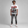 Sunset 5s DopeSkill Oversize Print T-Shirt No Money No Lust Graphic