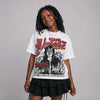 Sunset 5s DopeSkill Oversize Print T-Shirt No Money No Lust Graphic