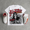 Sunset 5s DopeSkill Oversize Print T-Shirt No Money No Lust Graphic