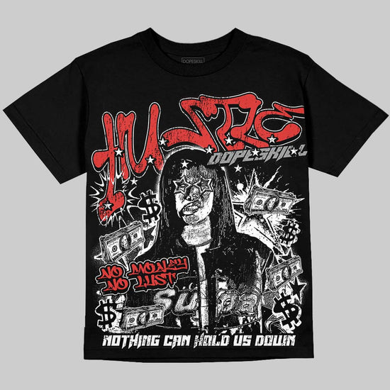 Jordan 4 Toro Bravo DopeSkill Oversize Print T-Shirt No Money No Lust Graphic Streetwear - black