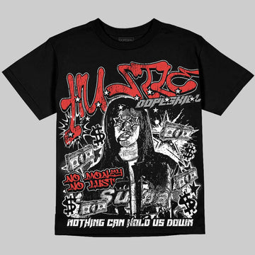 Jordan 4 Toro Bravo DopeSkill Oversize Print T-Shirt No Money No Lust Graphic Streetwear - black