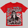 Jordan 4 Toro Bravo DopeSkill Oversize Print T-Shirt No Money No Lust Graphic Streetwear - red