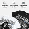 White Metallic 5s DopeSkill Oversize Print T-Shirt No Money No Lust Graphic