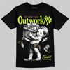 Foamposite Pro Green Camo DopeSkill T-Shirt No One Can Outwork Me Graphic Streetwear - Black