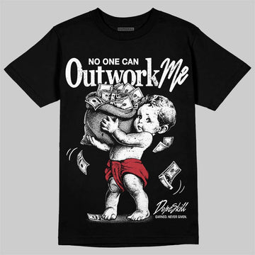 Dunk Panda White Black DopeSkill T-Shirt No One Can Outwork Me Graphic Streetwear - Black