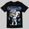 Jordan 5 Black University Blue DopeSkill T-Shirt No One Can Outwork Me Graphic Streetwear - Black