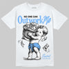 Jordan 5 Black University Blue DopeSkill T-Shirt No One Can Outwork Me Graphic Streetwear - White 