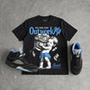 Black University Blue 5s DopeSkill T-Shirt No One Can Outwork Me Graphic