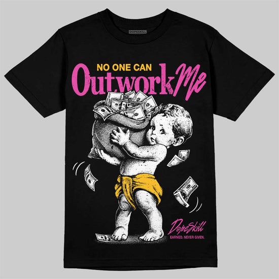 Jordan 4 Comic DopeSkill T-Shirt No One Can Outwork Me Graphic Streetwear - Black