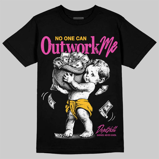 Jordan 4 Comic DopeSkill T-Shirt No One Can Outwork Me Graphic Streetwear - Black