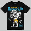 Jordan 11 Gamma Blue DopeSkill T-Shirt No One Can Outwork Me Graphic Streetwear - Black