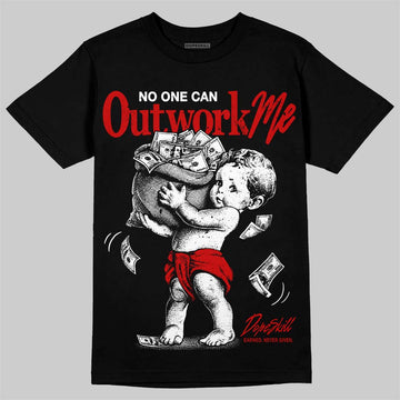 Jordan 9 Space Jam DopeSkill T-Shirt No One Can Outwork Me Graphic Streetwear - Black