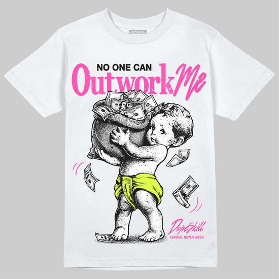 Jordan 7 Tennis Day DopeSkill T-Shirt No One Can Outwork Me Graphic Streetwear - White 