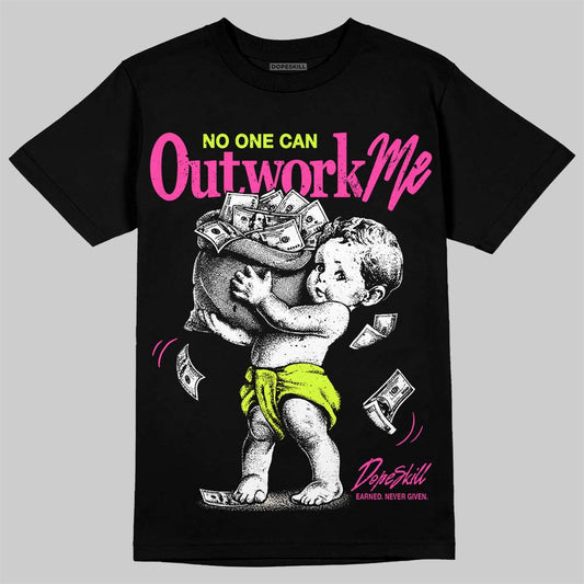 Jordan 7 Tennis Day DopeSkill T-Shirt No One Can Outwork Me Graphic Streetwear - Black