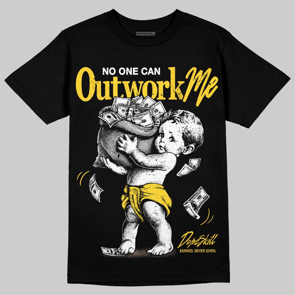Jordan 4 Thunder DopeSkill T-Shirt No One Can Outwork Me Graphic Streetwear - Black