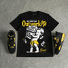 Black Tour Yellow AJ 4 Thunder DopeSkill T-Shirt No One Can Outwork Me Graphic