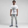 Wolf Grey 5s DopeSkill T-Shirt No One Can Outwork Me Graphic