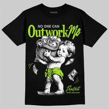 Max 95 Big Bubble Neon Yellow DopeSkill T-Shirt No One Can Outwork Me Graphic Streetwear - Black