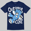 Jordan 13 Flint DopeSkill T-Shirt Out Here Being Cute Graphic Streetwear - Navy