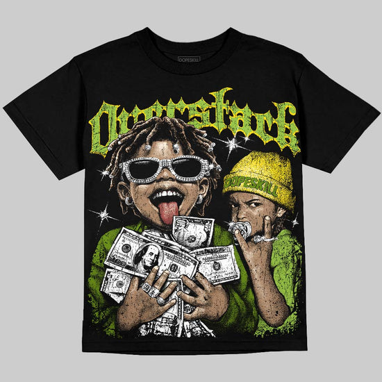 Dunk 'Chlorophyll' DopeSkill Oversize Print T-Shirt Overstack Graphic Streetwear - Black