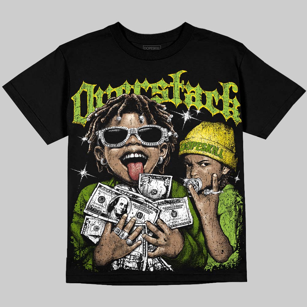 Dunk 'Chlorophyll' DopeSkill Oversize Print T-Shirt Overstack Graphic Streetwear - Black