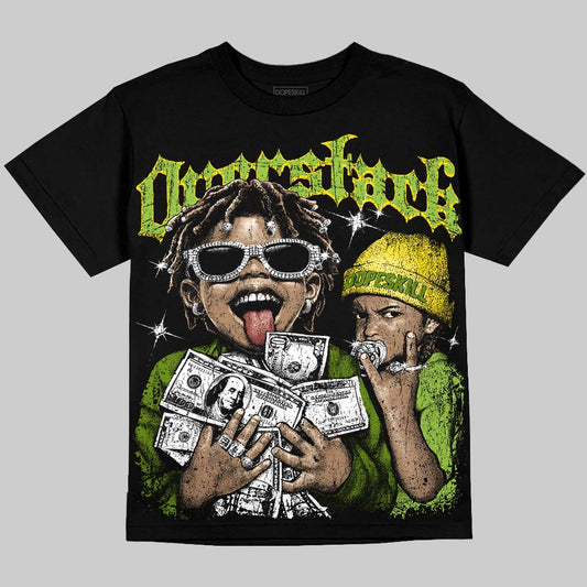 Dunk 'Chlorophyll' DopeSkill Oversize Print T-Shirt Overstack Graphic Streetwear - Black